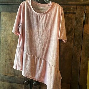 Lane Bryant pink cotton top size 14/16